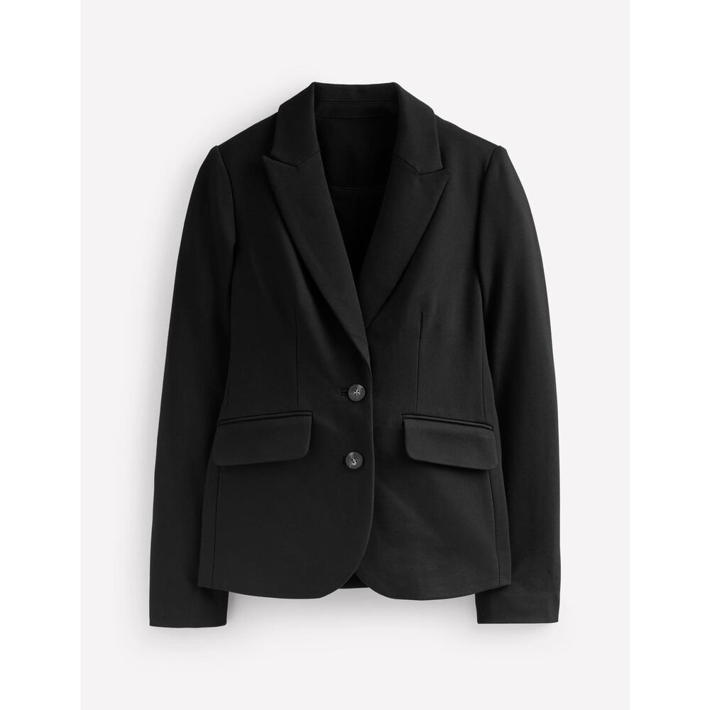 Boden Marylebone Ponte Blazer Women’s Black 2 Button Career Jacket - 12P - Picture 2 of 10